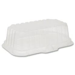 Pactiv Corp. 17S Deep Dome 8.3 in. x 4.8 in. x 2.1 in. Plastic OPS Dome-Style Lid - Clear