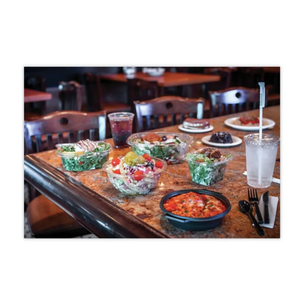 Pactiv Corp. YCA910480000 EarthChoice 48 oz. Recycled PET Hinged Container - Clear (190/Carton)