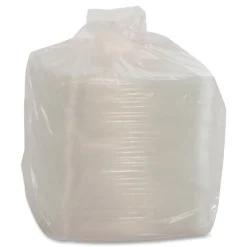 Pactiv Corp. YCI853000000 9 in. x 7.38 in. x 0.19 in., Deli Container Lid, Flat Lid For 3-Compartment 48/64 oz. Containers - Clear (220/Carton)