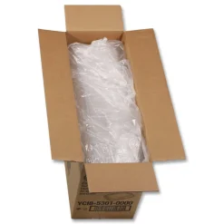 Pactiv Corp. YCI853010000 9 x 7.4 x 1 Showcase Deli Plastic Dome Lid for 3-Compartment 48/64 oz Containers - Clear (220/Carton)