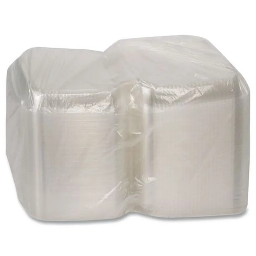 Pactiv Corp. YCI811100000 Clearview Smartlock 9.22 in. x 8.88 in. x 2.91 in. Hinged Lid Containers - Clear (200/Carton)