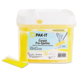 PAK-IT 100-Piece/Tub, 4 Tubs/Carton Citrus Carpet Pre-Spotter Packets