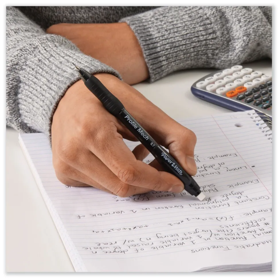 Paper Mate 0.7 mm HB (#2) Profile Mechanical Pencils - Black Lead/Assorted Barrel Colors (8/Pack)