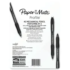 Paper Mate 0.7 mm HB (#2) Profile Mechanical Pencils - Black Lead/Assorted Barrel Colors (8/Pack)