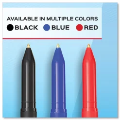 Paper Mate Fine 0.8 mm Write Bros. Stick Ballpoint Pen - Red Ink/Barrel (1-Dozen)