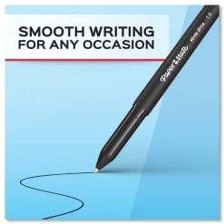 Paper Mate Fine 0.8 mm Write Bros. Stick Ballpoint Pen - Red Ink/Barrel (1-Dozen)