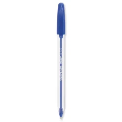 Paper Mate Medium 1 mm InkJoy 50ST Stick Ballpoint Pen - Blue Ink/Clear Barrel (60/Pack)