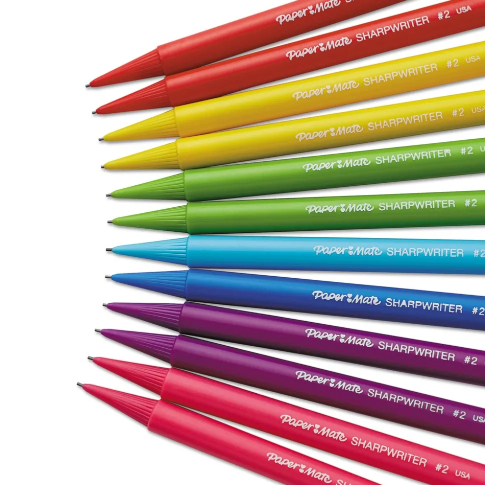 Paper Mate SharpWriter 0.7 millimeter Mechanical Pencil - Black Lead/Assorted Barrel Colors (12/Pack)