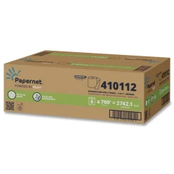 Papernet 410112 7.9 in. x 700 ft. 1-Ply HyTech Seas Hardwound Kraft Roll Towel - Brown (6/Carton)