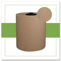 Papernet 410112 7.9 in. x 700 ft. 1-Ply HyTech Seas Hardwound Kraft Roll Towel - Brown (6/Carton)