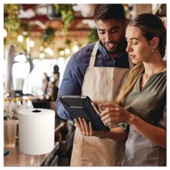 Papernet 7.9 in. x 700 ft. 1-Ply HyTech Seas Hardwound Roll Towels - White (6/Carton)