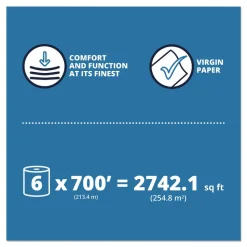 Papernet 7.9 in. x 700 ft. 1-Ply HyTech Seas Hardwound Roll Towels - White (6/Carton)