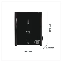 Papernet 11.8 x 9.8 x 14.2 Hy Tech Automatic Towel Dispenser - Black (1/Carton)