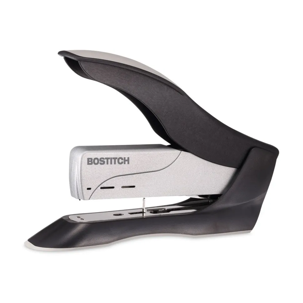 PaperPro Spring-Powered Premium Heavy-Duty Stapler with 100-Sheet Capacity - Black/Silver