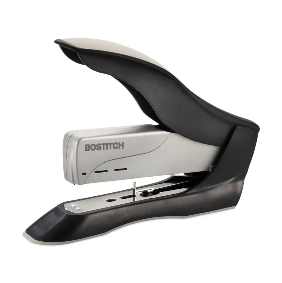 PaperPro Spring-Powered Premium Heavy-Duty Stapler with 100-Sheet Capacity - Black/Silver
