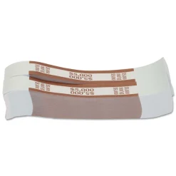 Pap-R Products 5,000 in 50-Dollar Bills Currency Straps - Brown (1000/Pack)
