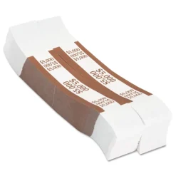 Pap-R Products 5,000 in 50-Dollar Bills Currency Straps - Brown (1000/Pack)