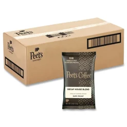 Peet's Coffee & Tea 504913 House Blend 2.5 oz. Frack Pack Decaf Coffee Portion Packs (18/Box)