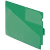 Pendaflex 1/3-Cut Center Position Letter Size Colored Poly End Tab Out Guides - Green (50/Box)