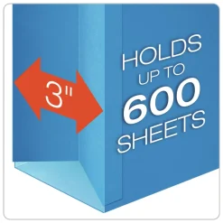 Pendaflex 1/5-Cut Tabs 3 in. Capacity 1 Section Letter Size SureHook Reinforced Extra-Capacity Hanging Box File - Blue (25/Box)