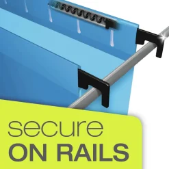 Pendaflex 1/5-Cut Tabs 3 in. Capacity 1 Section Letter Size SureHook Reinforced Extra-Capacity Hanging Box File - Blue (25/Box)