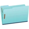 Pendaflex Heavy-Duty Pressboard Folders With Embossed Fasteners, Legal Size, Blue, 25/box