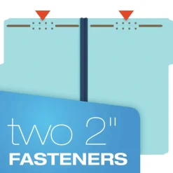 Pendaflex Heavy-Duty Pressboard Folders With Embossed Fasteners, Legal Size, Blue, 25/box