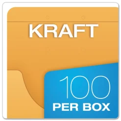 Pendaflex Straight Tab Letter/Legal Size Expandable Kraft Retention Jackets - Brown (100/Box)