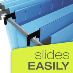 Pendaflex SureHook 3 in. Capacity 1/5-Cut Tabs 1 Section Legal Size Reinforced Extra-Capacity Hanging Box File - Blue (25/Box)