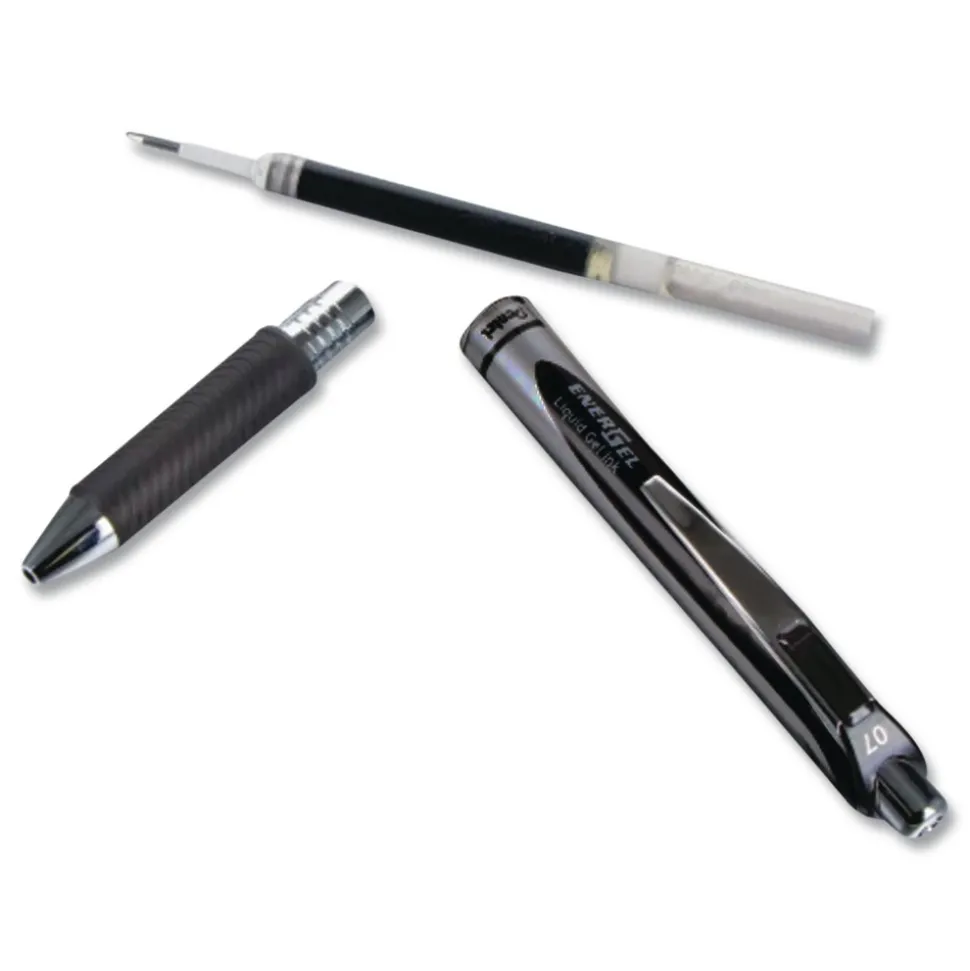 Pentel Bold 1 mm EnerGel RTX Retractable Gel Pen - Black Ink and Black/Gray Barrel