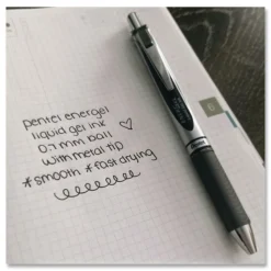 Pentel Bold 1 mm EnerGel RTX Retractable Gel Pen - Black Ink and Black/Gray Barrel