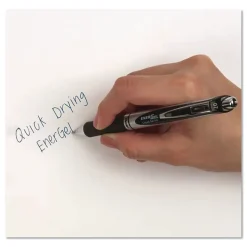 Pentel EnerGel PRO Permanent Ink Medium 0.7 millimeter Retractable Hybrid Gel Pen - Blue Ink/Black Barrel
