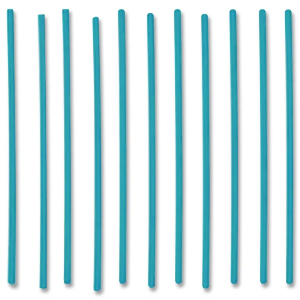 phade 511170 5 in. PHA Marine Biodegradable Stir Straws - Ocean Blue (1000/Box, 6 Boxes/Carton)