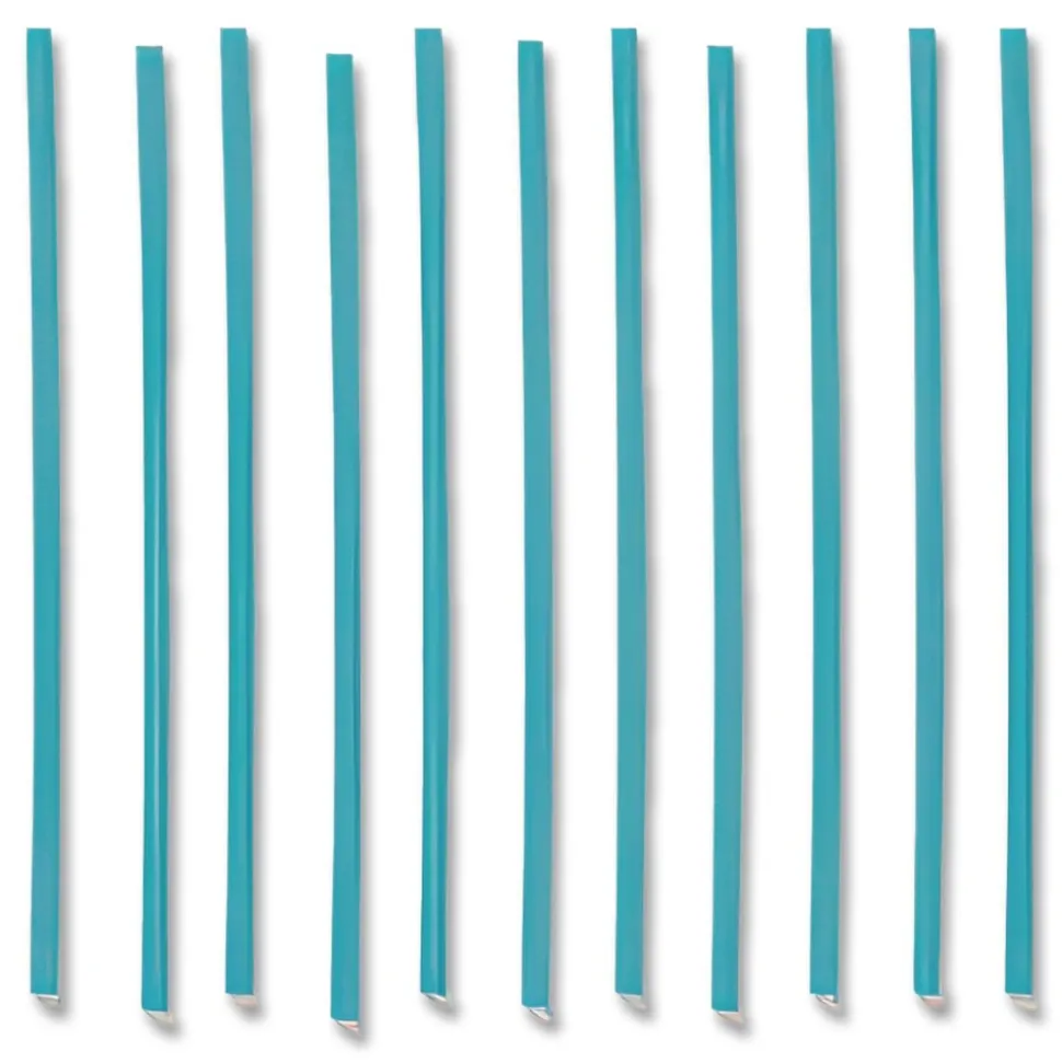 phade 511181 5 in. PHA Marine Biodegradable Stir Straws - Ocean Blue (1000/Box, 6 Boxes/Carton)