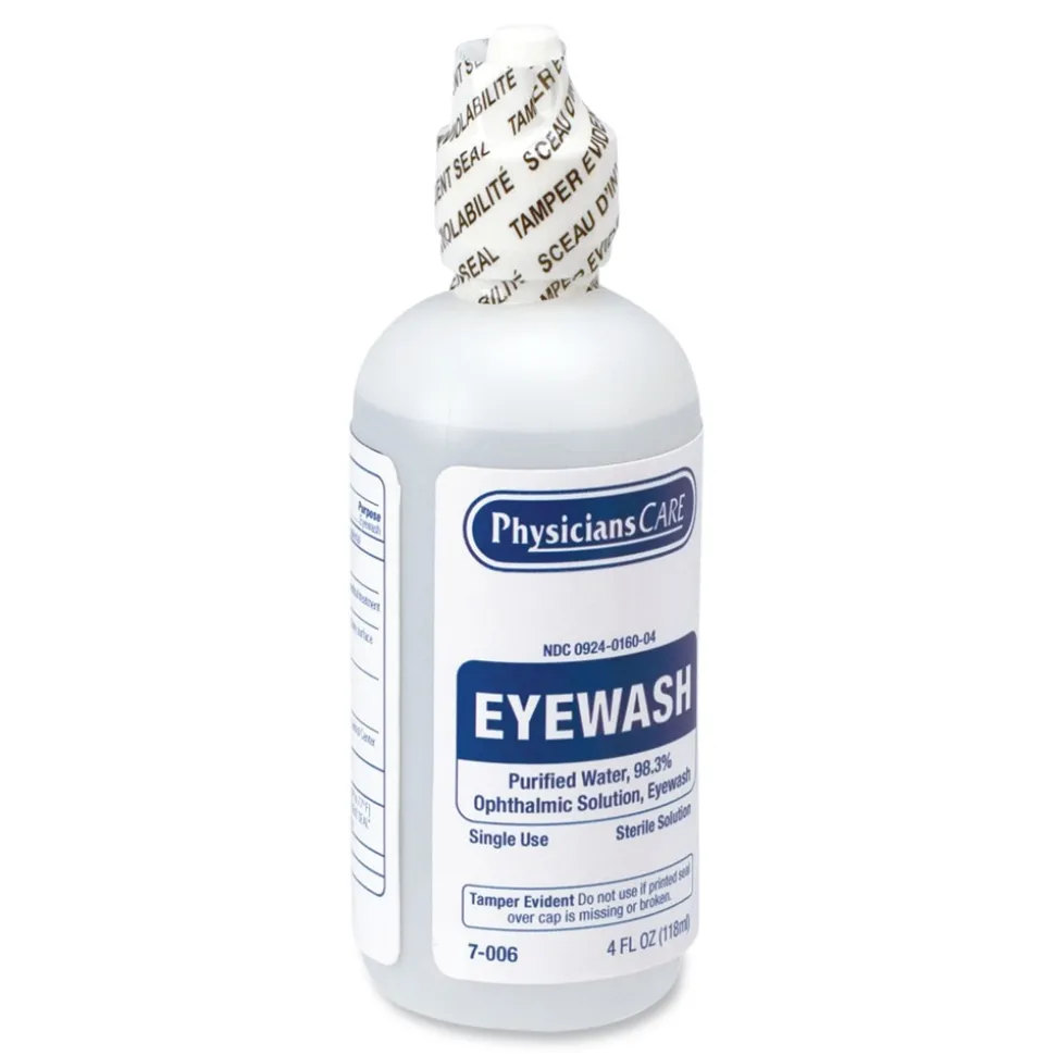 PhysiciansCare by First Aid Only 4 oz. Bottle First Aid Refill Components Disposable Eye Wash