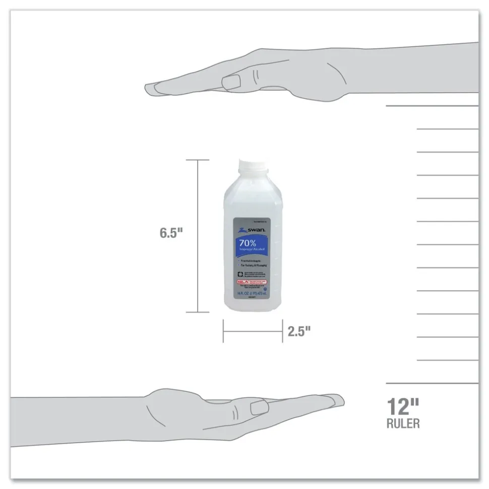 PhysiciansCare by First Aid Only 16 oz. Bottle Isopropyl Alcohol First Aid Kit Rubbing Alcohol