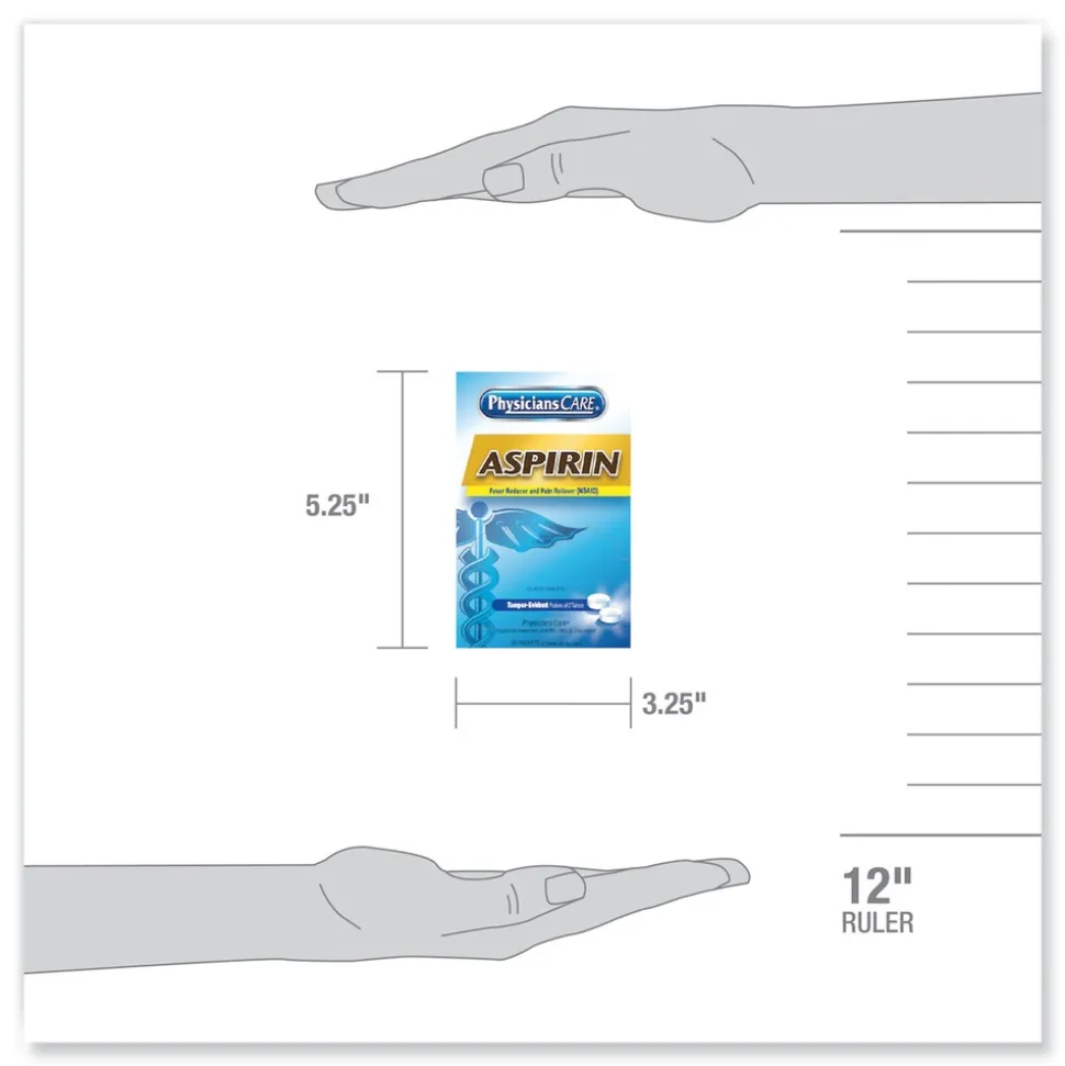 PhysiciansCare Two-Pack Aspirin Medication (50/Box)