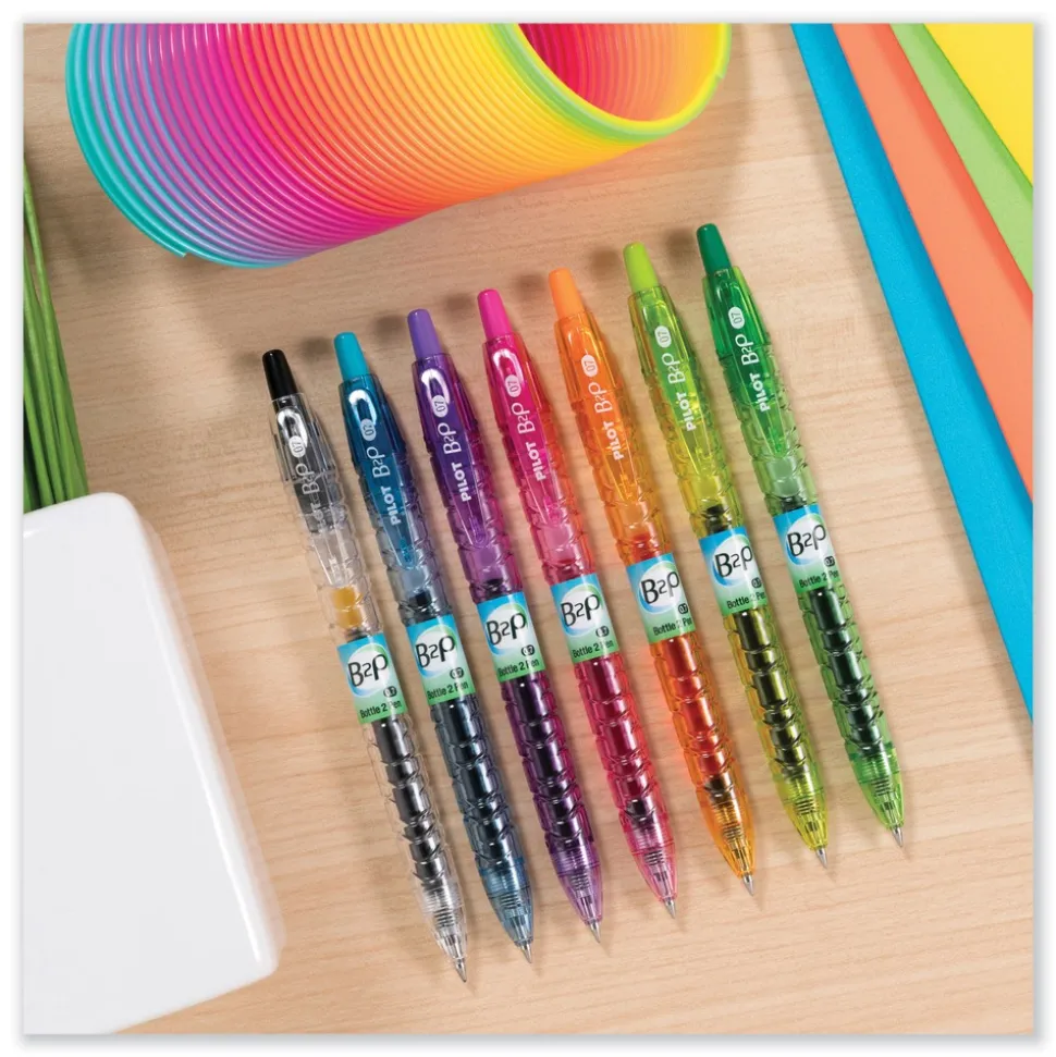Pilot B2P Bottle-2-Pen Recycled Fine 0.7 mm Gel Pen - Assorted Ink and Barrel Colors (5/Pack)