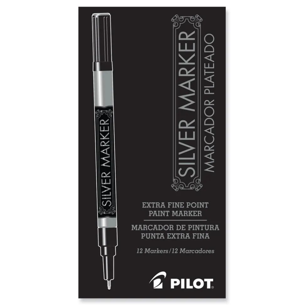 Pilot Creative Art and Crafts Extra-Fine Brush Tip Marker - Silver
