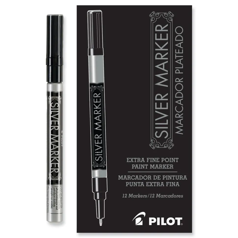 Pilot Creative Art and Crafts Extra-Fine Brush Tip Marker - Silver