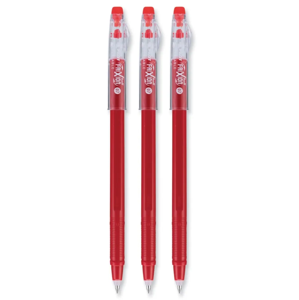 Pilot FriXion ColorSticks Fine 0.7 mm Erasable Gel Pen - Red Ink/Red Barrel (1-Dozen)