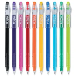 Pilot FriXion ColorSticks Fine 0.7 mm Erasable Gel Pen - Assorted Ink and Barrel Colors (10/Pack)