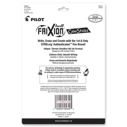 Pilot FriXion ColorSticks Fine 0.7 mm Erasable Gel Pen - Assorted Ink and Barrel Colors (10/Pack)