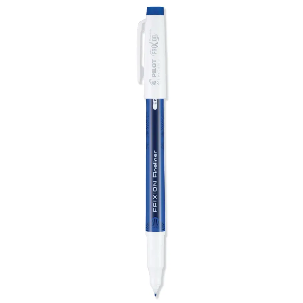 Pilot FriXion Fine 0.6 millimeter Stick Fineliner Erasable Porous Point Pen - Blue Ink/Blue/White Barrel (1-Dozen)