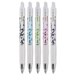 Pilot G2 Fashion Premium Fine 0.7 mm Gel Pen - Assorted Ink and Barrel Colors (5/Pack)