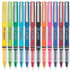 Pilot Precise V5 Fine 0.5 mm Rollerball Pen - Assorted Ink and Barrel Colors (12/Pack)