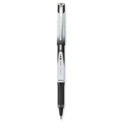 Pilot VBall Grip Liquid Ink Extra-Fine 0.5 mm Rollerball Pen - Black Ink/Black/White Barrel (1-Dozen)