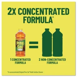 Pine-Sol 60149CT 20 oz. Bottle Multi-Surface Concentrated Disinfectant Cleaner - Pine Scent (8/Carton)