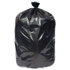 Pitt Plastics 38 in. x 58 in. 1.35 mil 60 gal. Eco Strong Plus Can Liners - Black (100/Carton)