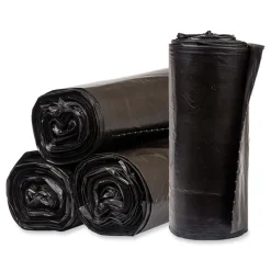 Pitt Plastics 38 in. x 58 in. 1.7 mil 60 gal. Eco Strong Plus Can Liners - Black (100/Carton)